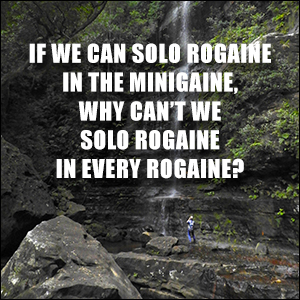 If we can solo rogaine in the minigaine, why can't we solo rogaine in every rogaine