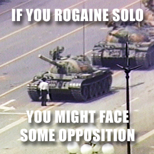 If you rogaine solo you might face some opposition
